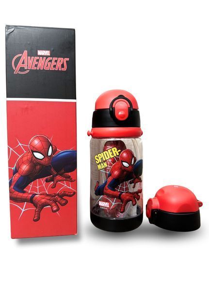 Пляшечка дитяча для води 520 мл Spider-Man з трубочкою та поїльником 100146 фото